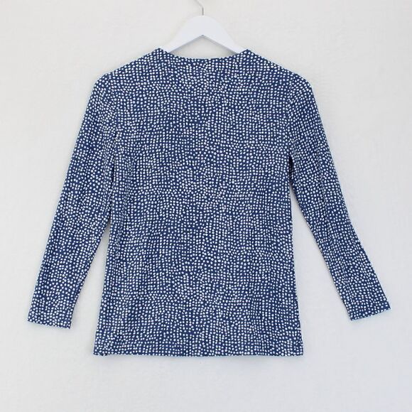 Anne Klein Anne Klein Printed Square Neck Blue Jayanne Wht - Picture 3 of 3